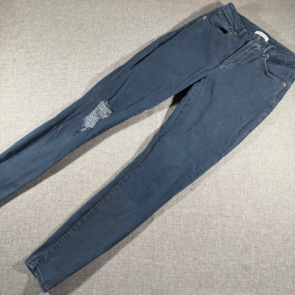 Good American Good Legs Jeans Womens 6/28 Blue Distressed Skinny High Rise